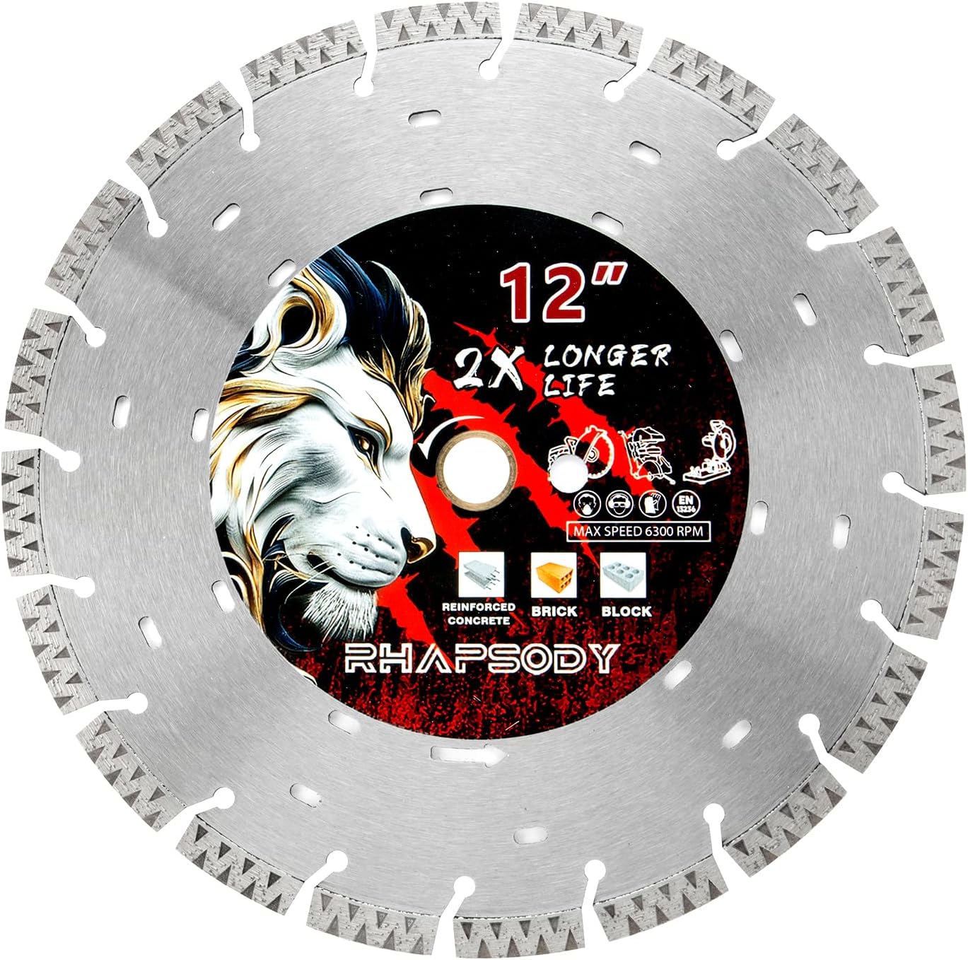 Hoja sierra diamante 12pulg corte seco/húmedo hormigón