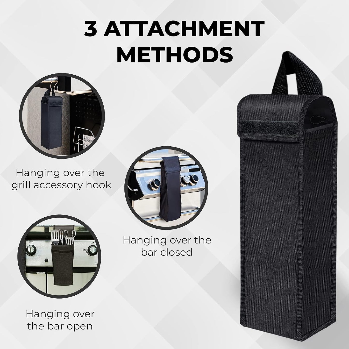 Bolsa almacenamiento utensilios parrilla pack 2