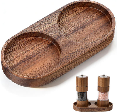 Bandeja sal y pimienta madera para molino coctelera 5.71x2.76pulg