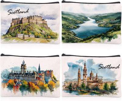 Bolsa maquillaje souvenir Escocia para viajeras mujeres