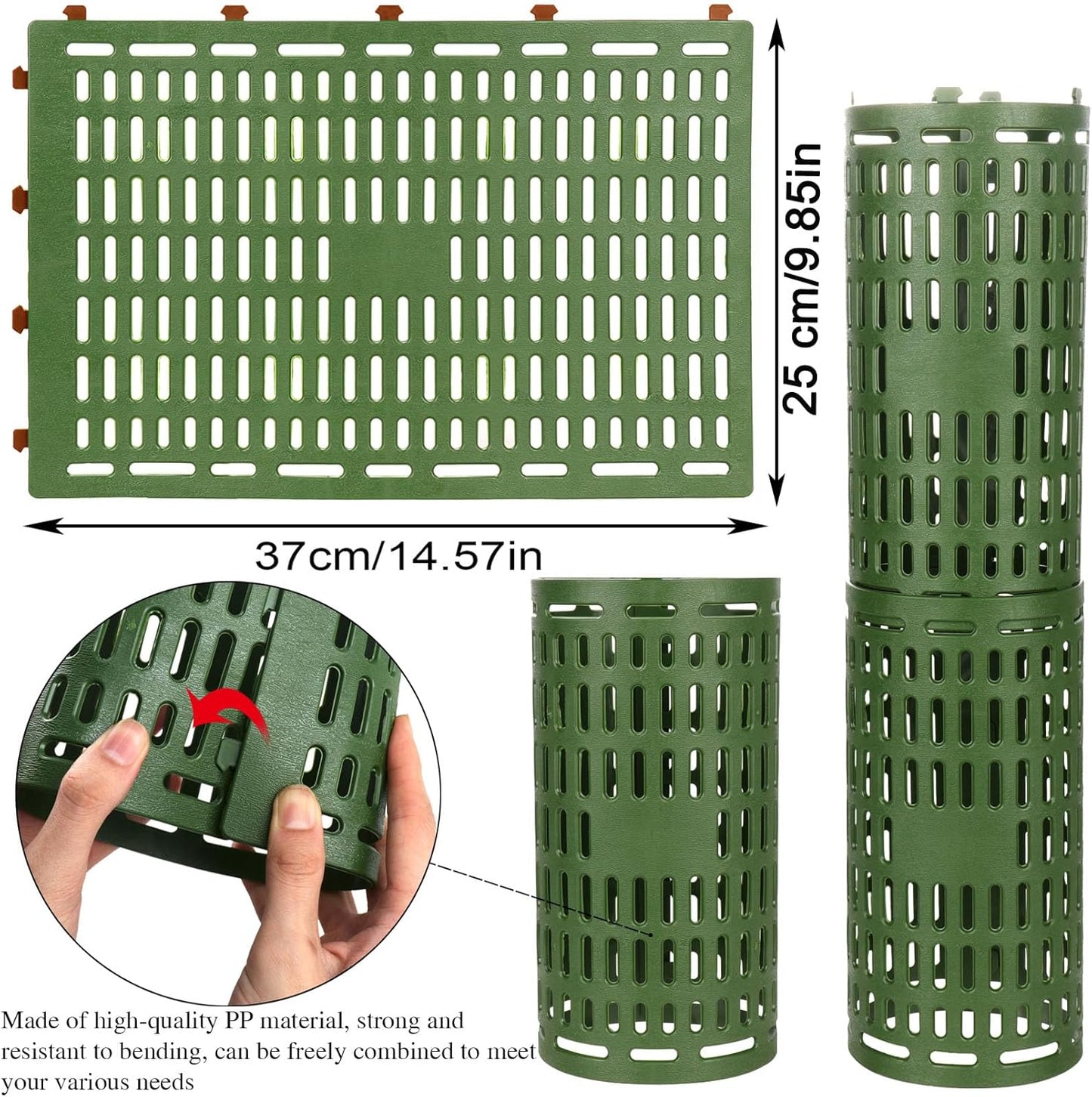 8 Protectores Troncos 15x10pulg para Árboles