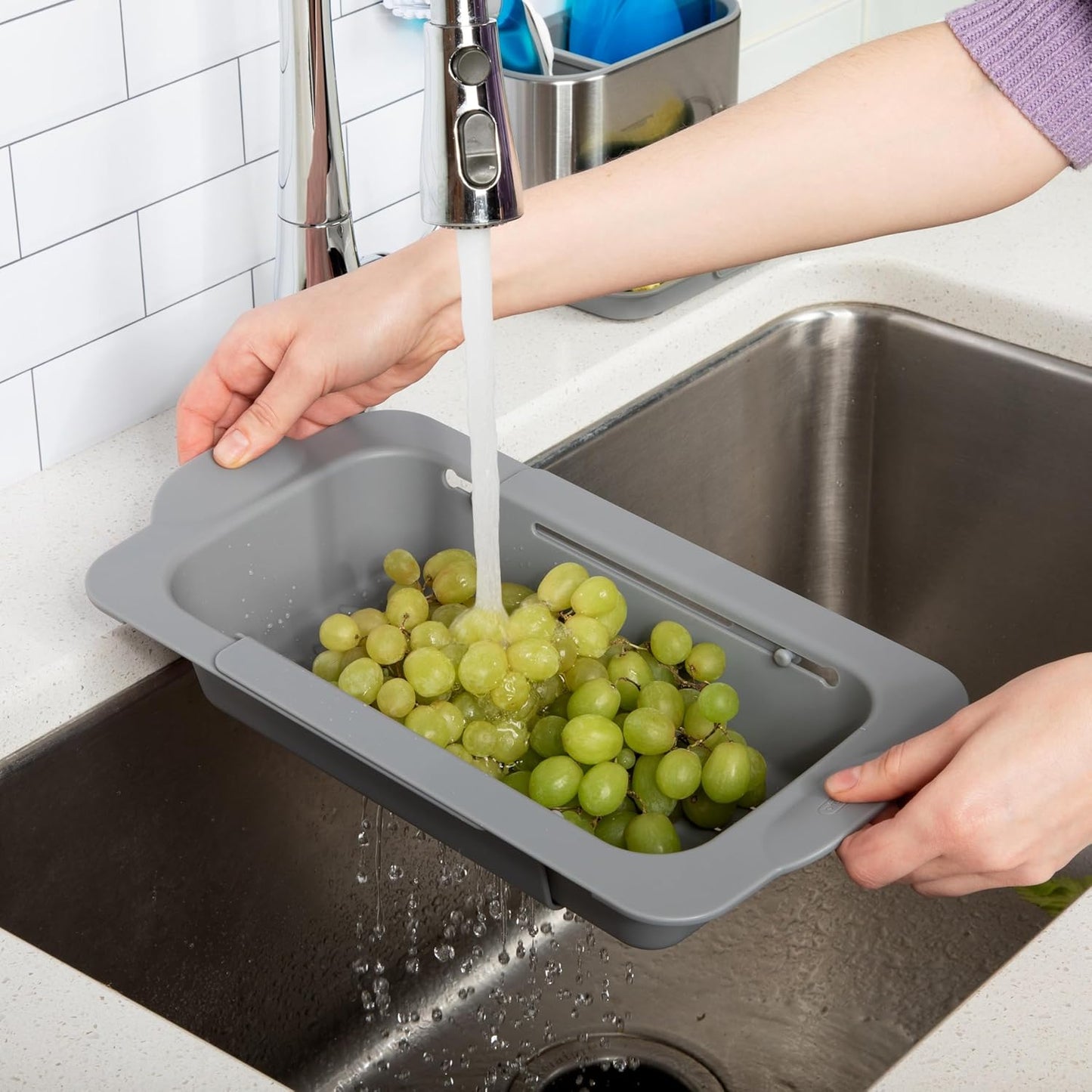 Colador expandible Prepworks para lavar frutas y verduras
