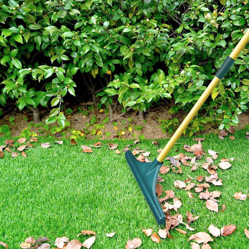 Rastrillo 3en1 jardín césped artificial mango acero 32-50pulg