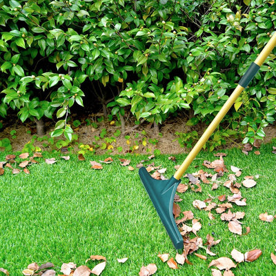 Rastrillo 3en1 jardín césped artificial mango acero 32-50pulg