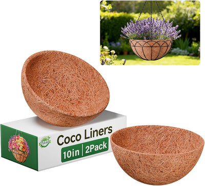 2 Forros Coco 10pulg para Maceteros Colgantes Jardín