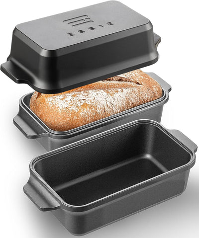 Molde hierro fundido horno holandés 9x5pulg para pan masa madre