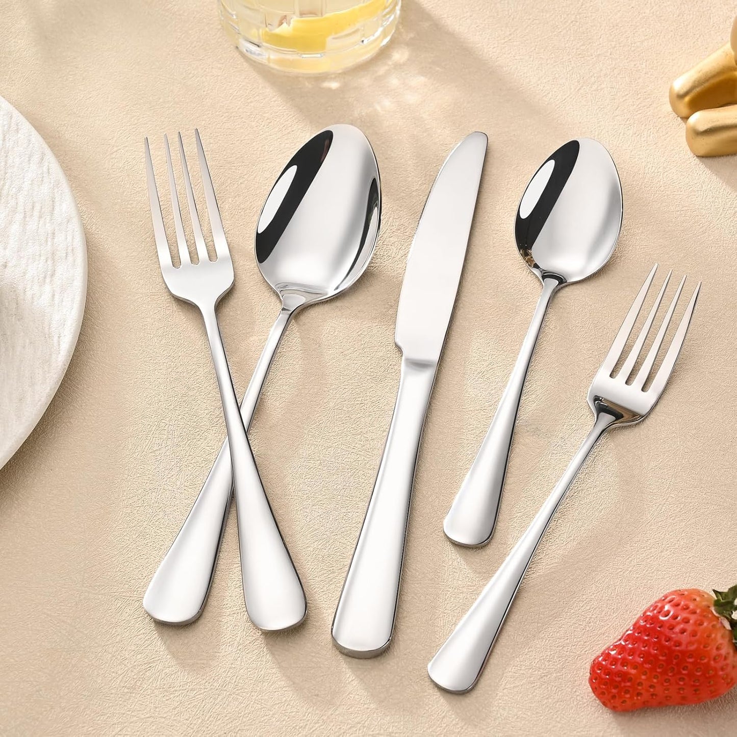 Set 10 Pzas Cubiertos Acero Inox para 2