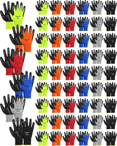 Guantes trabajo poliuretano reutilizables para hombre mujer