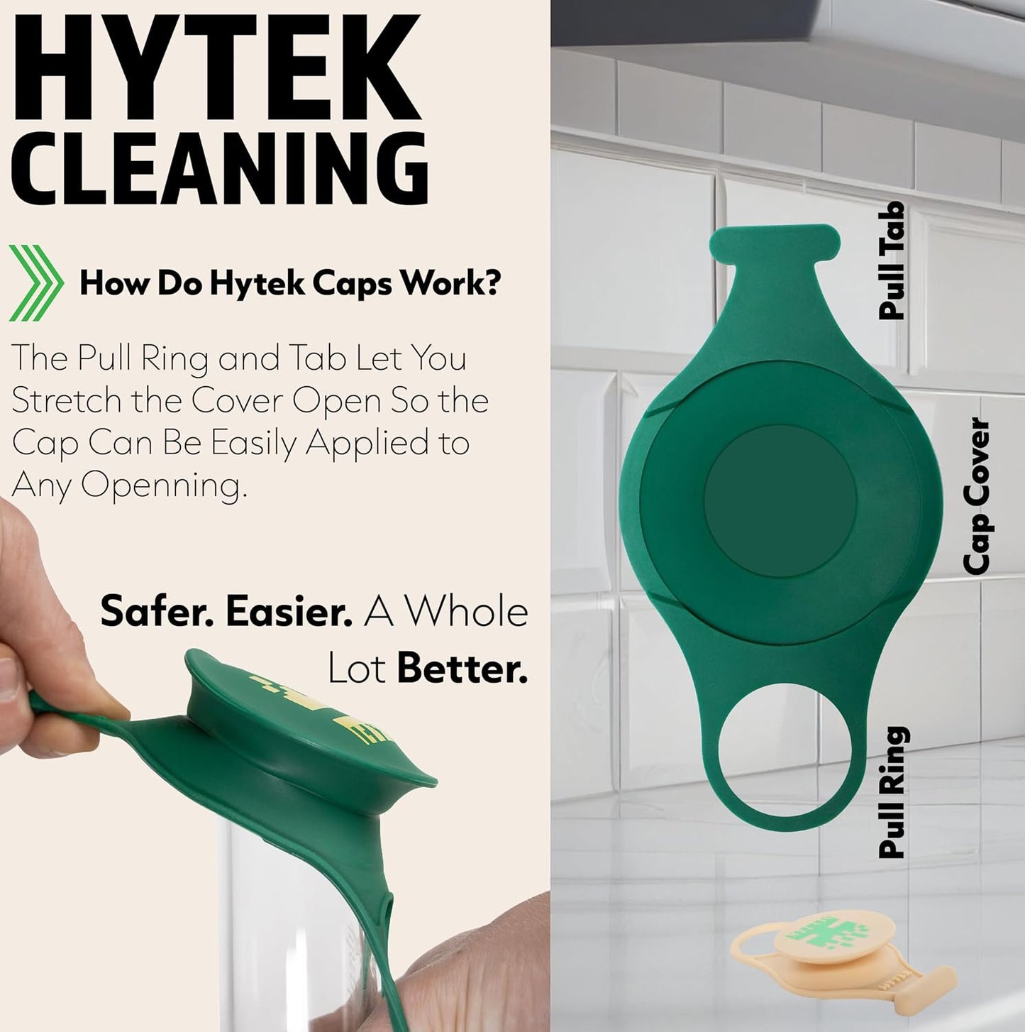 Sistema limpieza reutilizable Hytek para vidrio y tubos verde