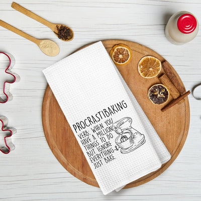 Toallas de cocina para panaderos Procrastibaker, regalo para mujeres panaderas