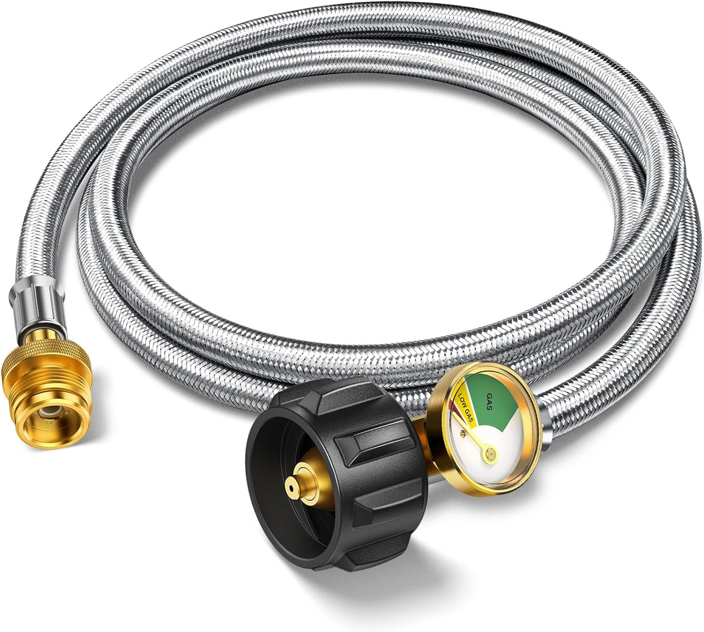 Adaptador manguera propano 1-20 lb con medidor
