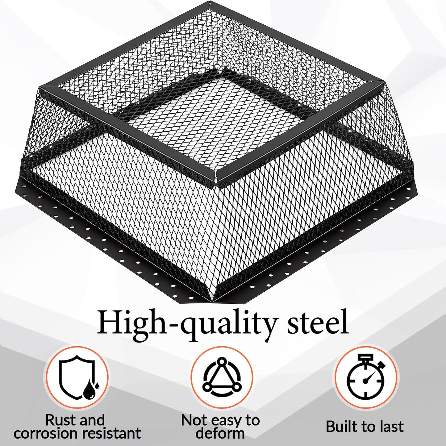 Protector ventilación acero inox 16x16x6pulg exterior