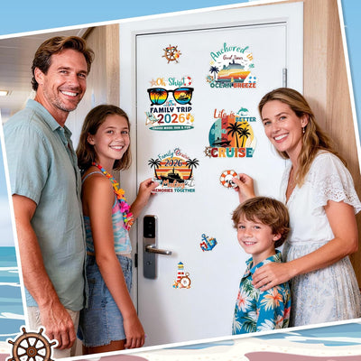 Decoraciones magnéticas para puerta de crucero 2026 grandes vintage