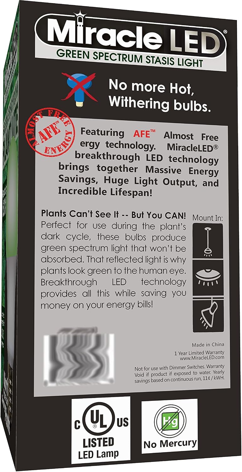 Luz espectro verde 60 W para cultivo 1 paquete