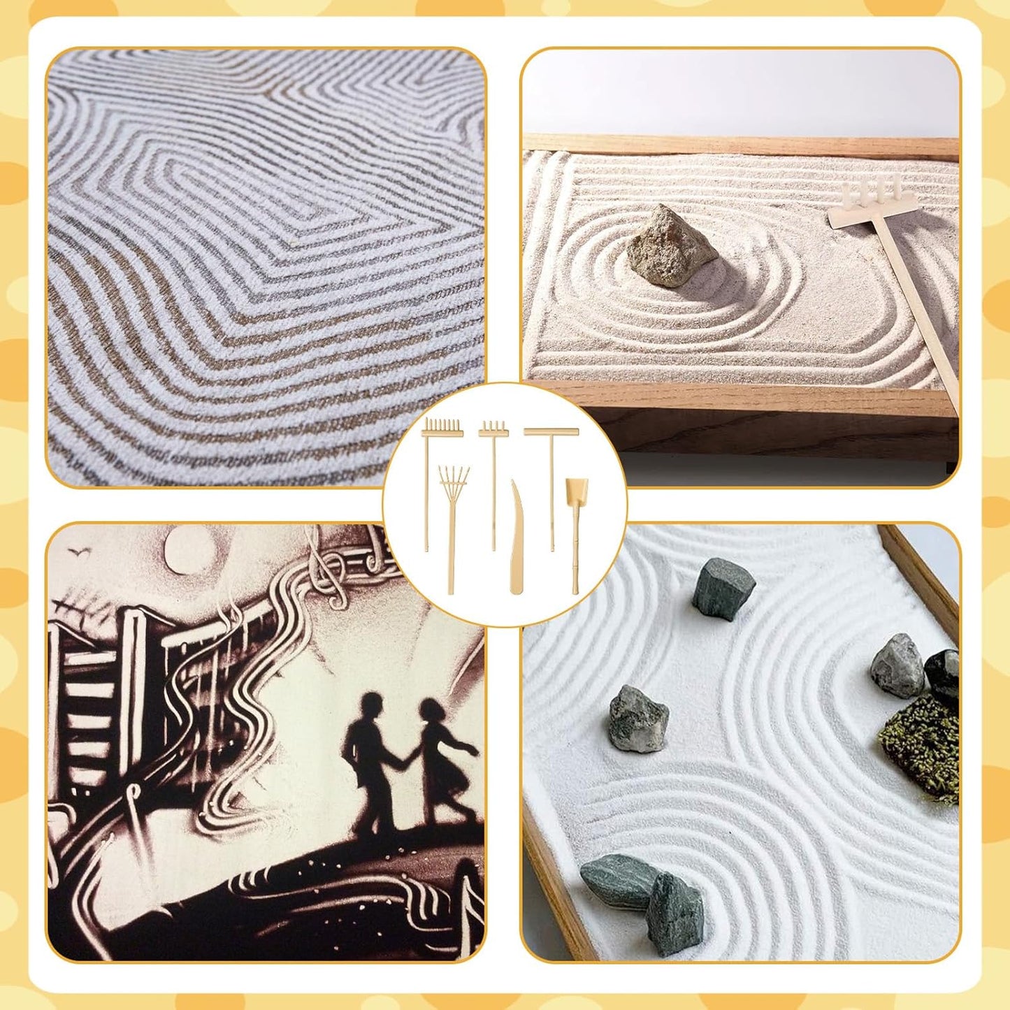 6 Pzas Rascador Jardín Zen Decoración