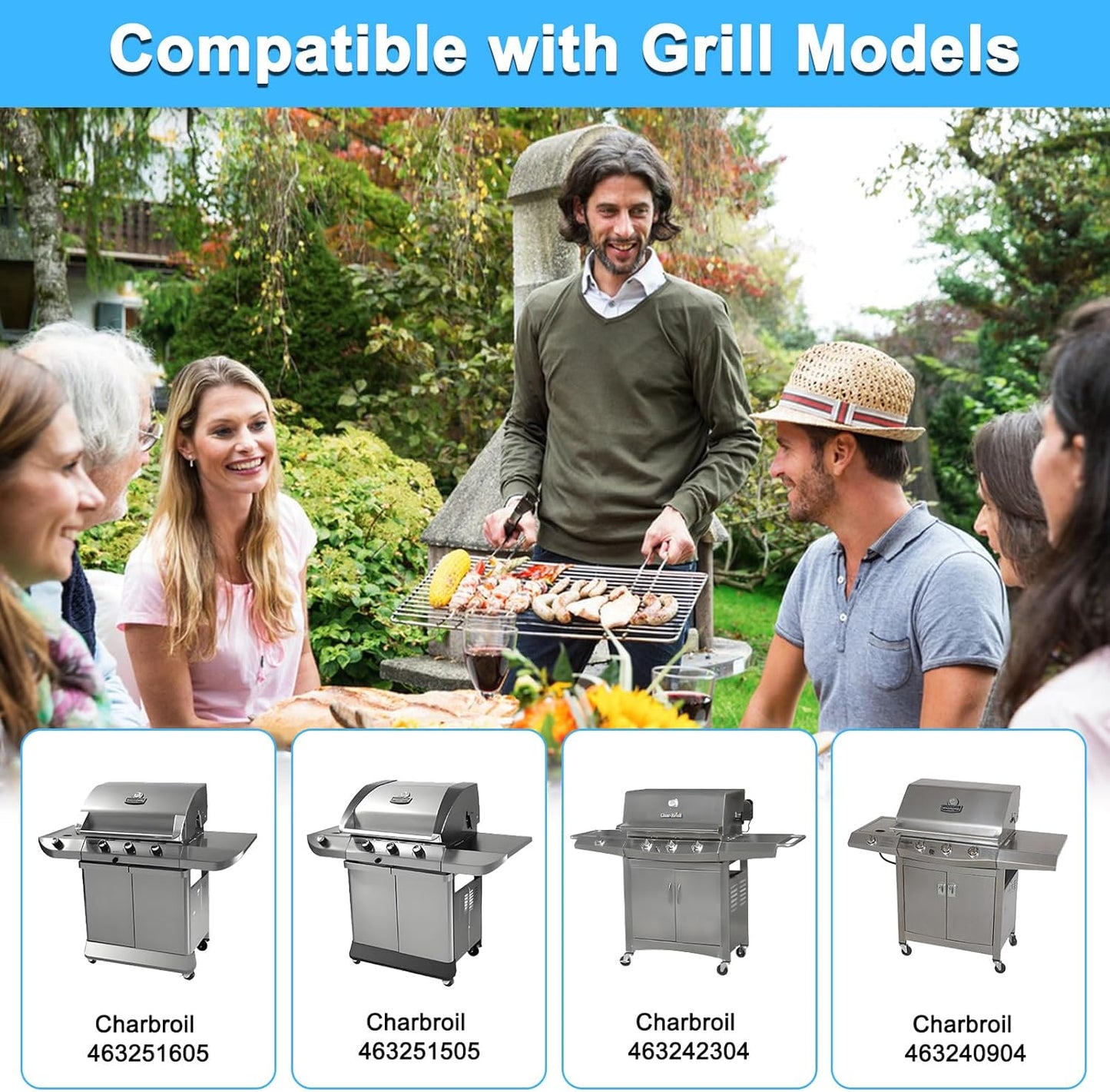 Repuesto soporte quemador Charbroil 3" con tubos