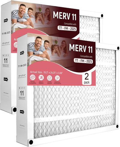 Filtro aire plegable MERV11 20x25x4pulg para toda la casa