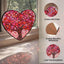Cristal corazón rosa para decoración colgante ventana