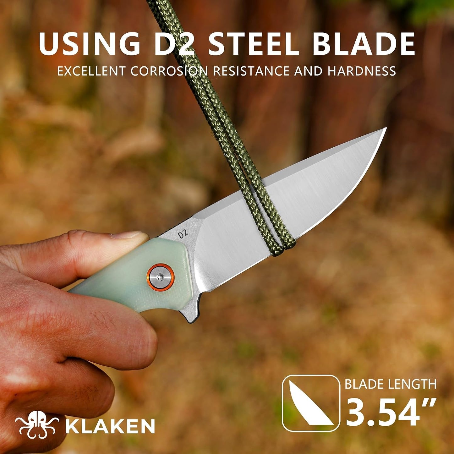 Cuchillo plegable PRO D2 mango G10 EDC para hombres y mujeres