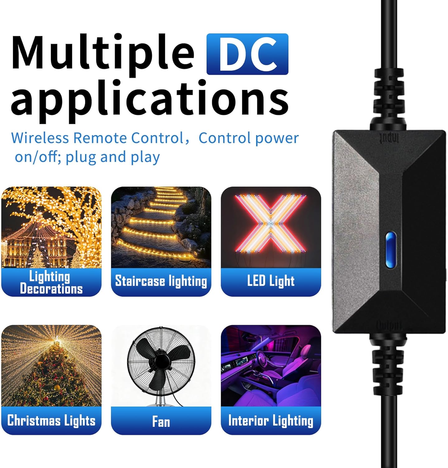 Interruptor control remoto USB 5V para luces LED y ventiladores