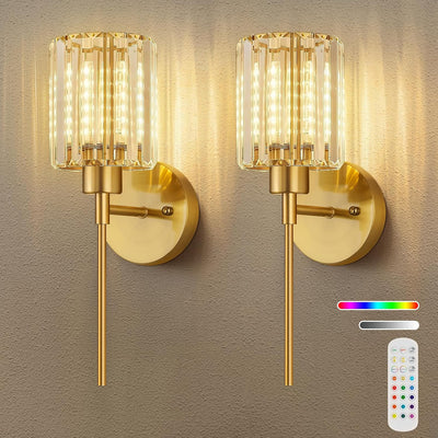 Lámpara pared cristal inalámbrica 12 colores