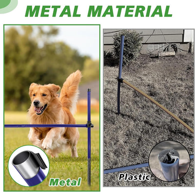 Juego curso agilidad perros metal 3 pzas ajustable