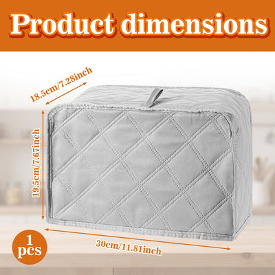 Funda acolchada tostadora 2 rebanadas tela poliéster gris