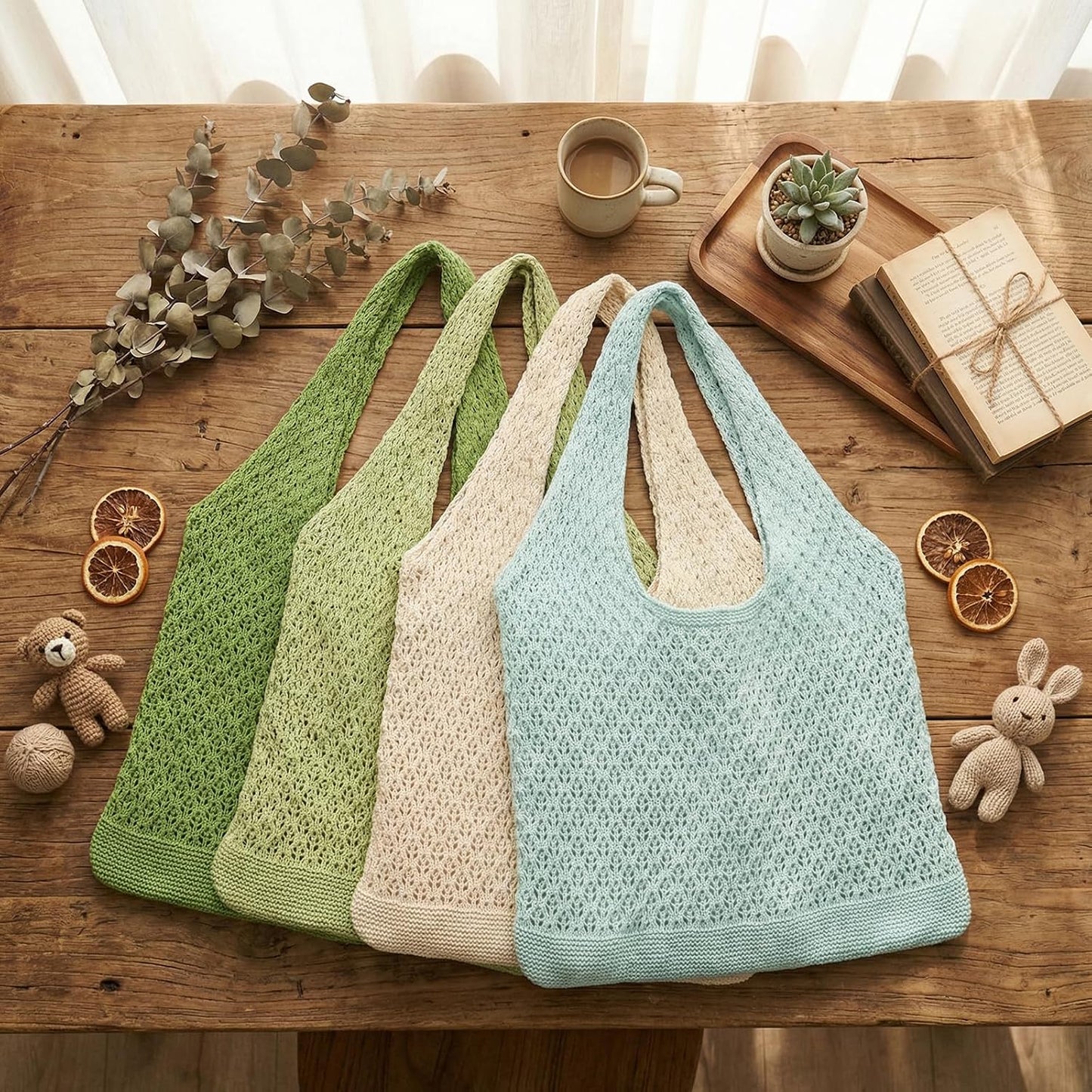 Bolsa playa malla ganchillo paja mujer