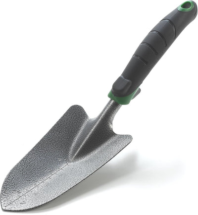 Pala jardín acero carbono mango ergonómico con marcas profundidad