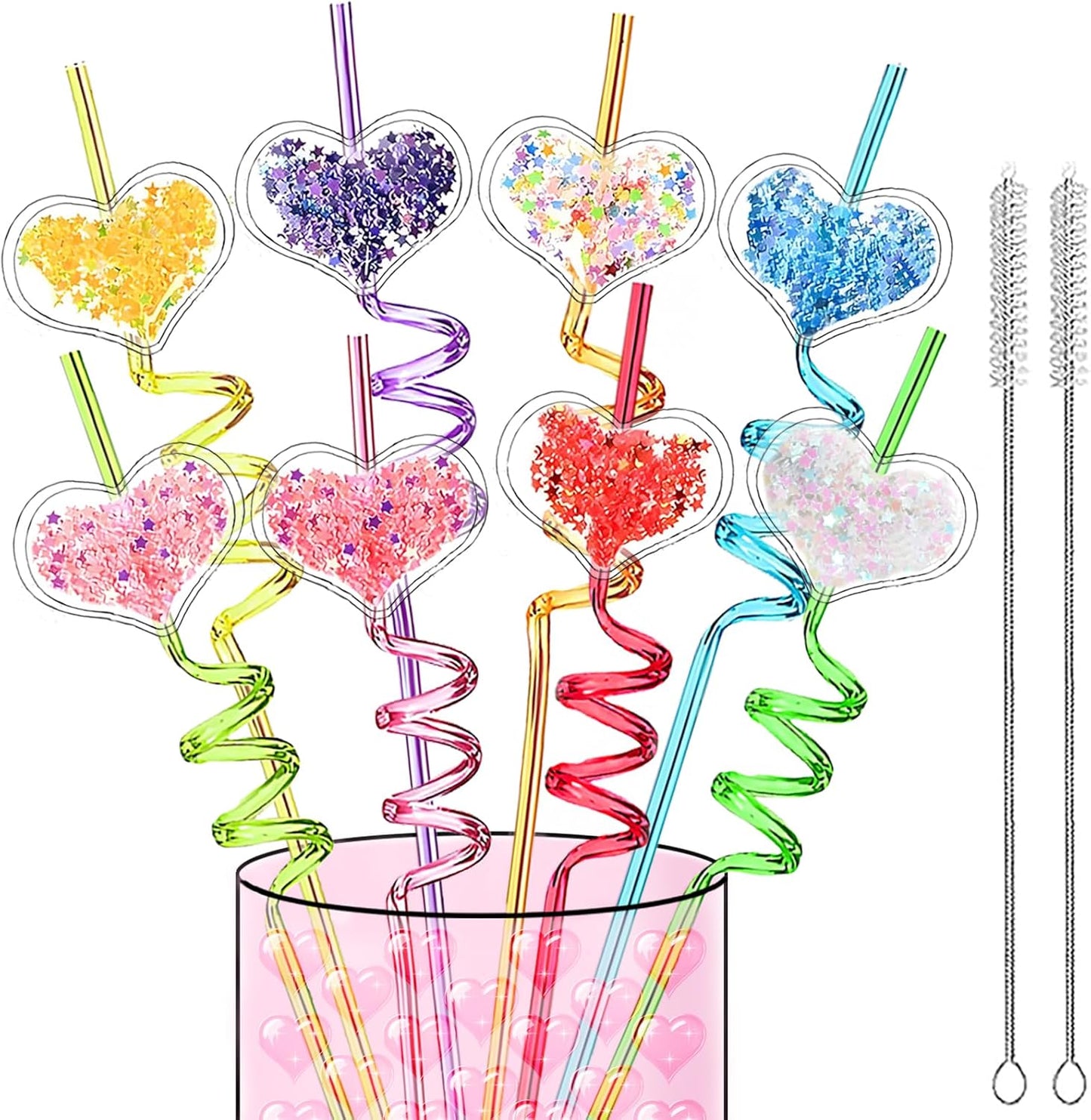 24 popotes reutilizables con purpurina para beber, regalos de fiesta y eventos