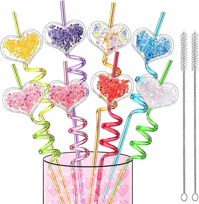 24 popotes reutilizables con purpurina para beber, regalos de fiesta y eventos