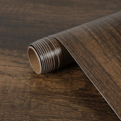 Papel contacto madera marrón 15.7x80pulg impermeable extraíble