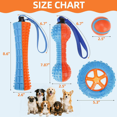 4 Juguetes Flotantes para Perros Chirriantes Piscina