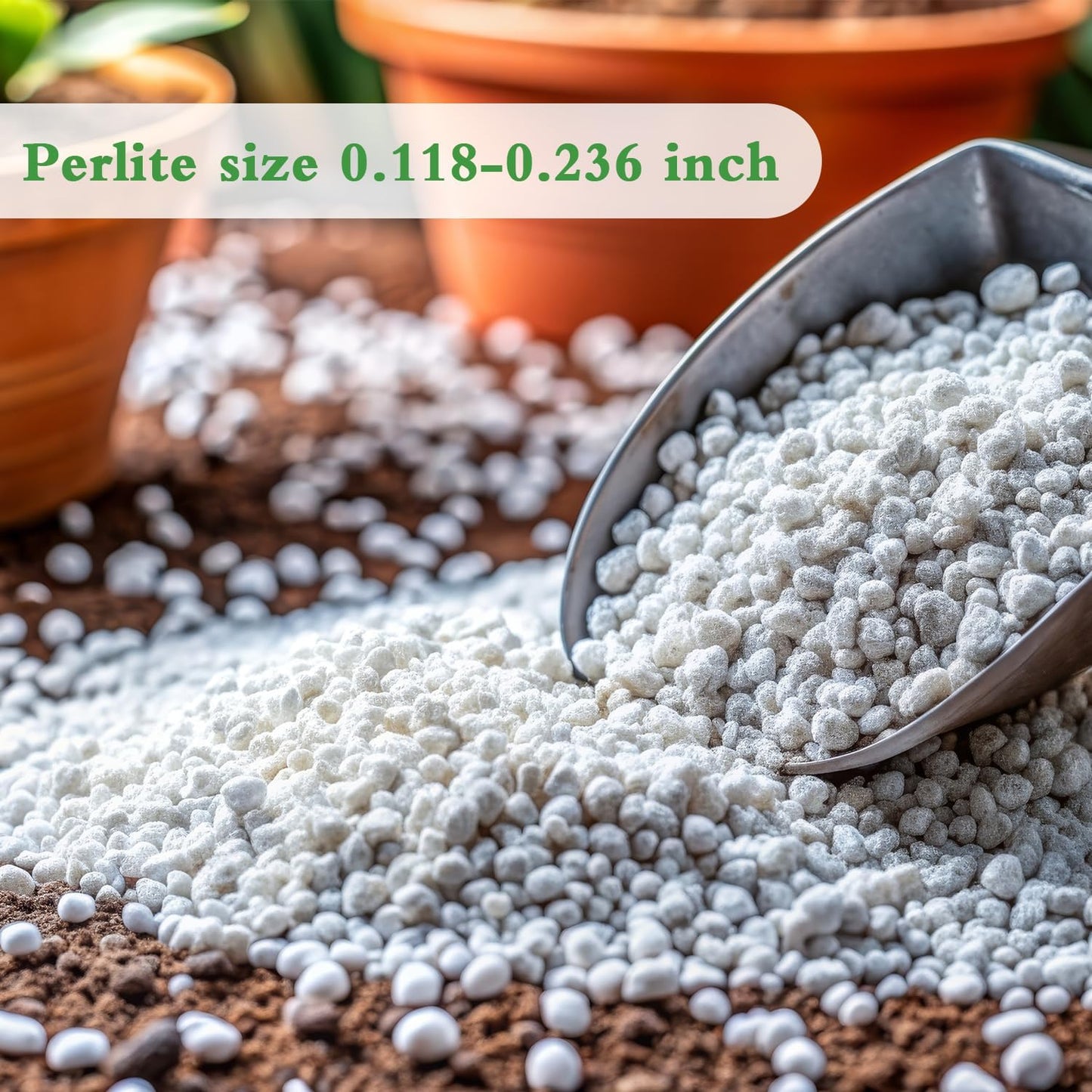 Perlita orgánica para plantas interior exterior drenaje aireación