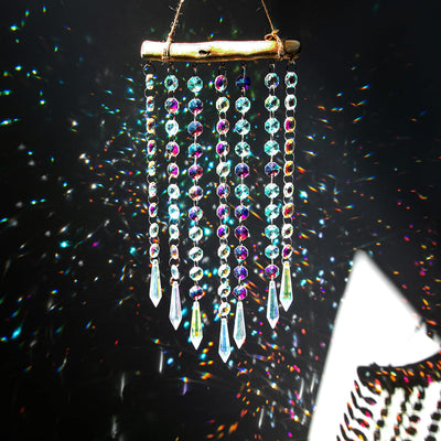 Adorno colgante prisma cristal 13pulg para árbol Navidad