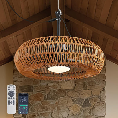 Ventilador techo exterior 23.6pulg luces control remoto