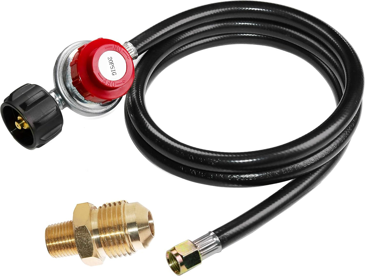 Regulador propano ajustable 5ft 0-20PSI manguera MNPT 1/8
