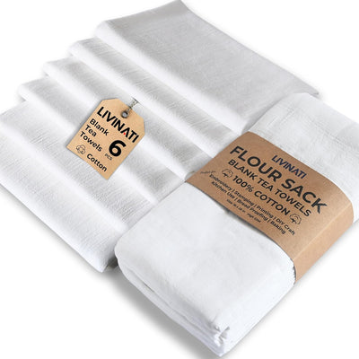 Paños de cocina 100% algodón para manualidades y horneados, paquete de 6