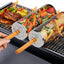2 Cestas Parrilla Anidables Malla Acero Inox 304 Asas Madera
