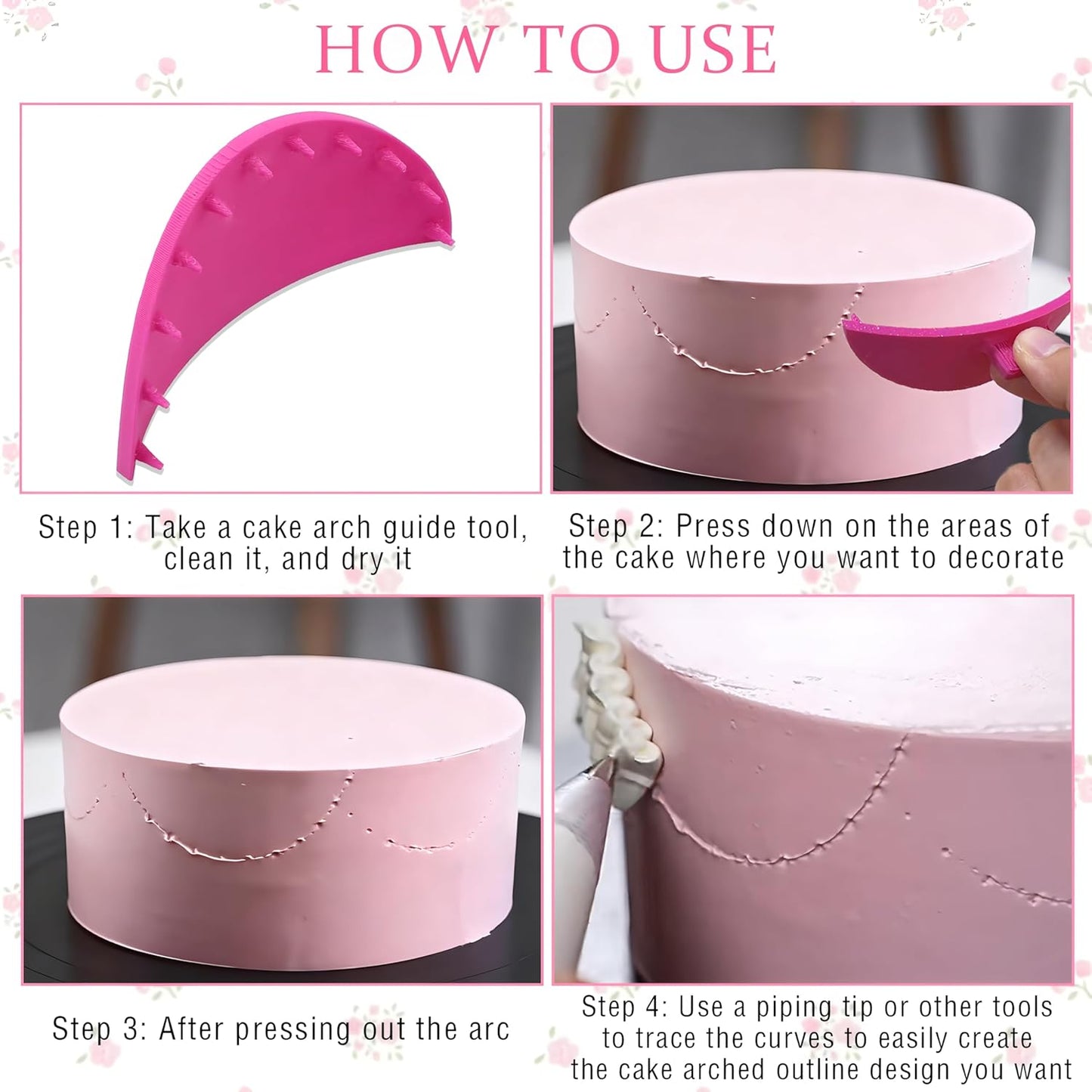 Herramientas de guía de arco y tuberías para decorar pasteles