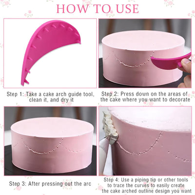 Herramientas de guía de arco y tuberías para decorar pasteles