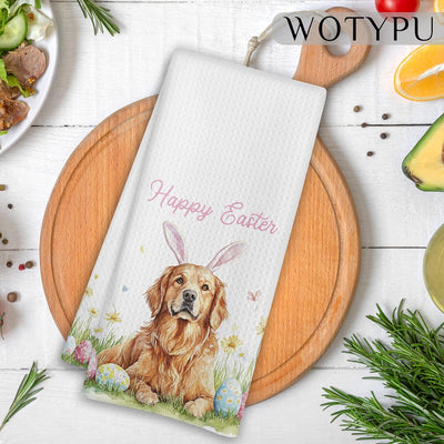 Toallas de cocina Golden Retriever primavera, regalo para mujer, toalla de mano decorativa 16x24
