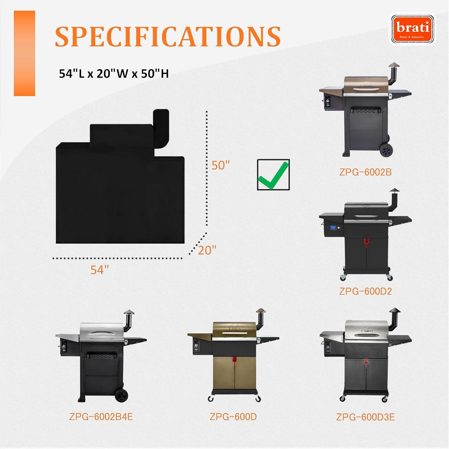 Cubierta parrilla Z Grills 600 Series 54pulg