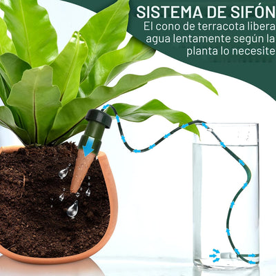 Estacas riego automático terracota para plantas interior exterior