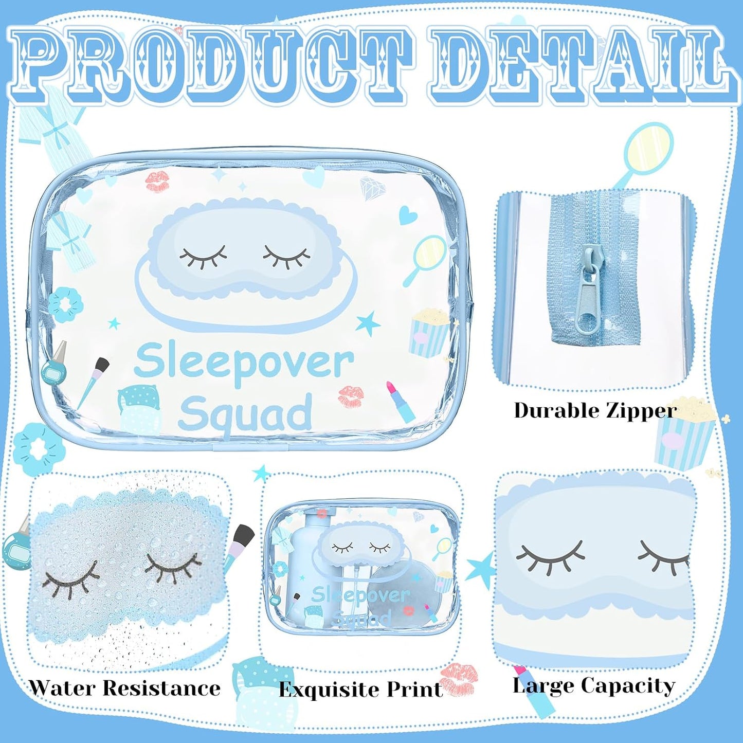8 Pzas Bolsas Maquillaje Spa y Aseo