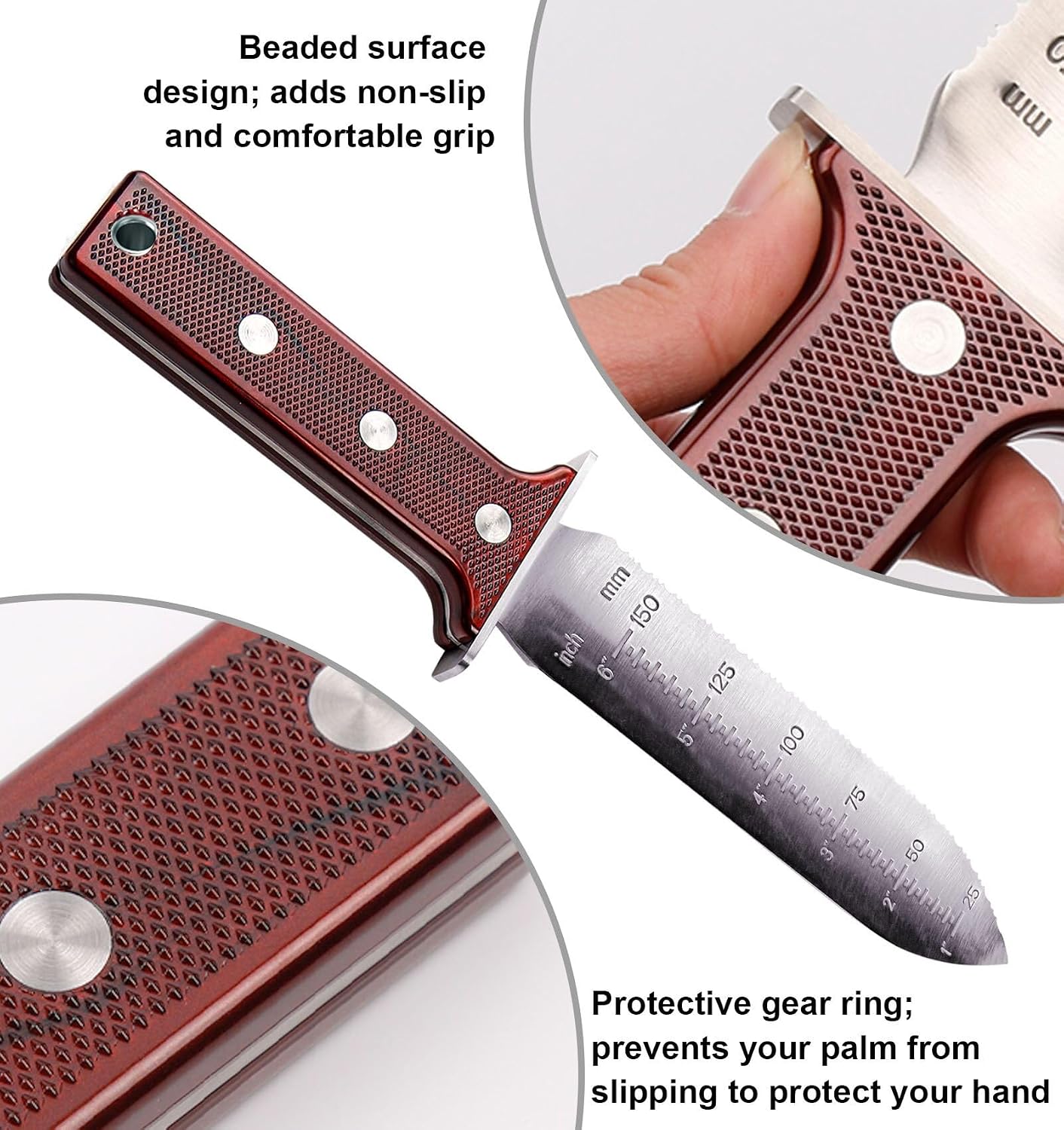 Cuchillo jardinería Hori Hori Full Tang con vaina