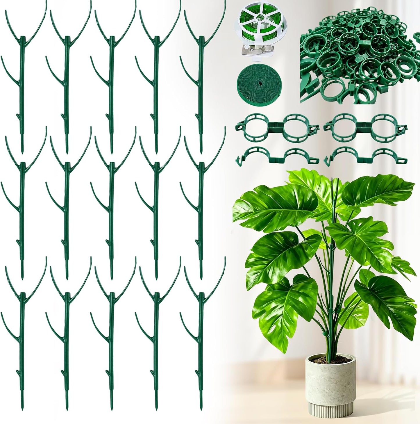 15 Postes Soporte Ajustables para Plantas Trepadoras