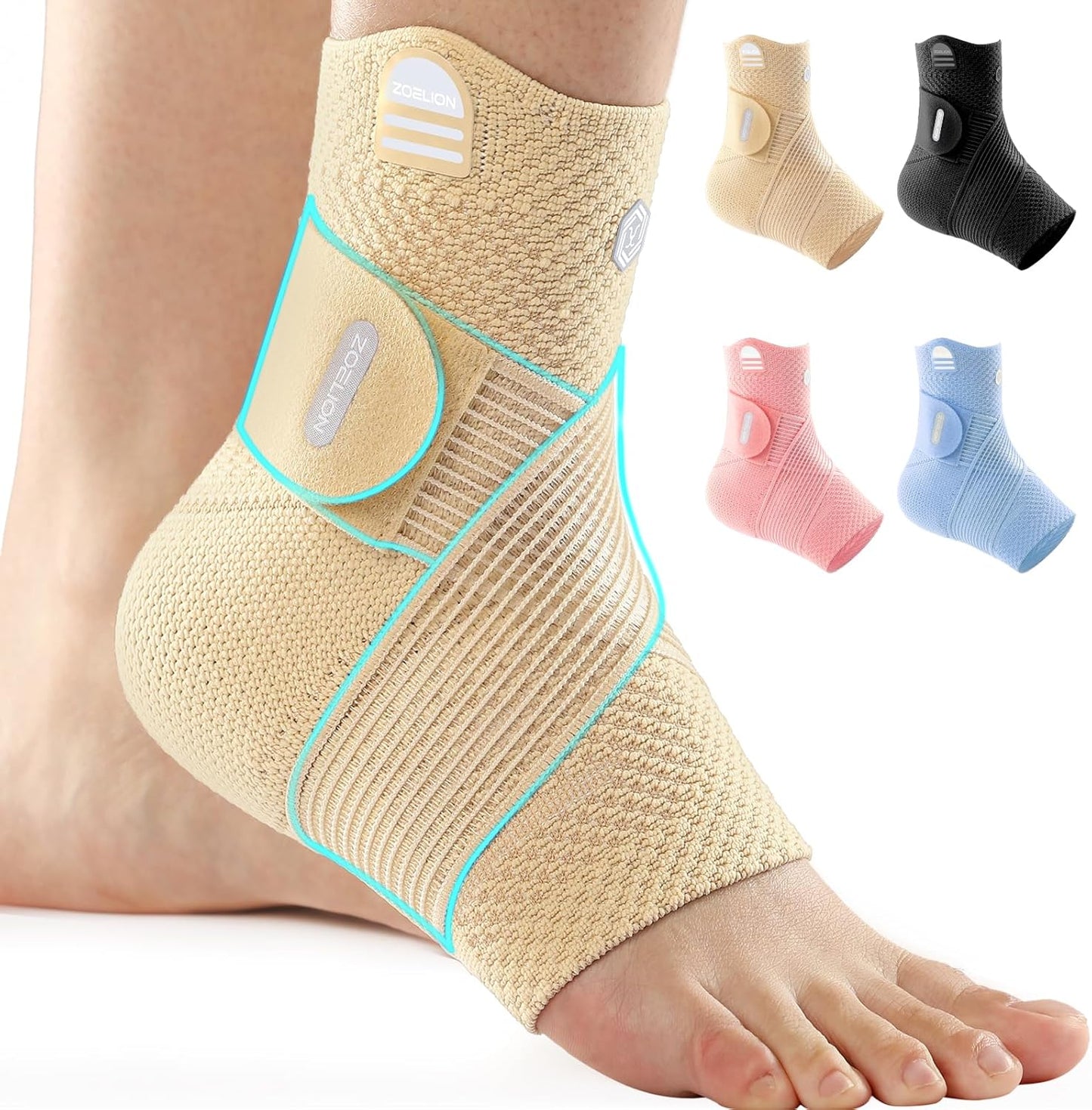 Tobillera compresión correa red tejido 3D alivio fascitis plantar