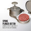 Prensa hamburguesas doble antiadherente eyector torta gris