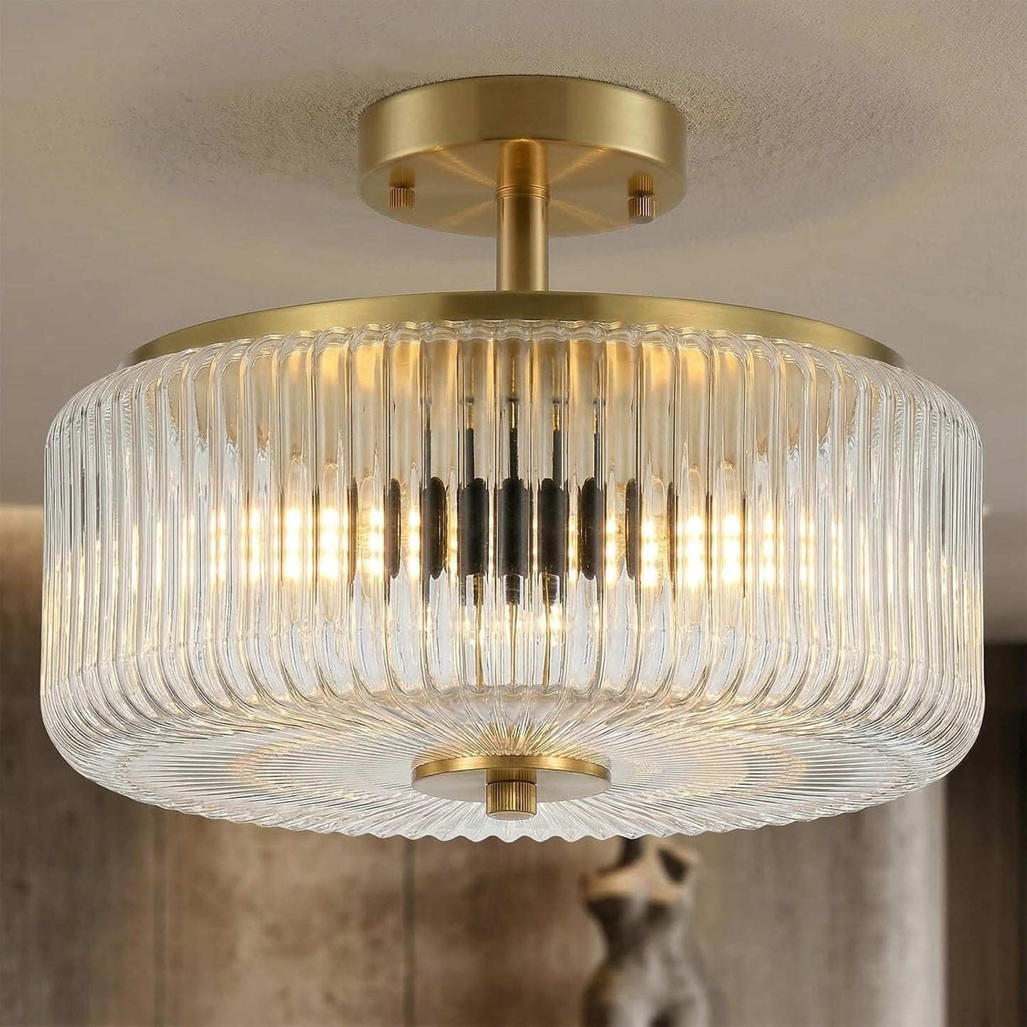 Lámpara techo 3 luces 11.8pulg moderna